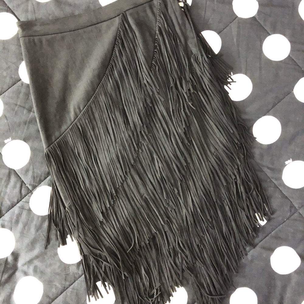 Zara suede fringe skirt size XS - Picture 7 of 8